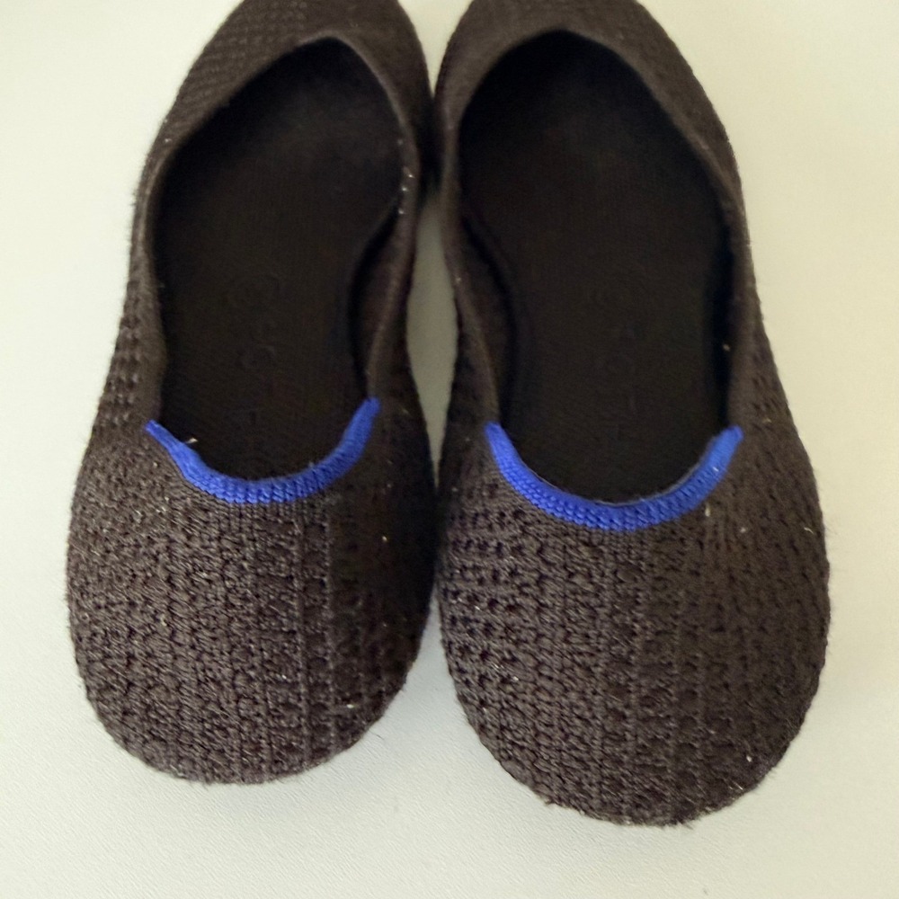 Rothy's The Point Black Knit Ballet Flats Women's Shoes Size 9 - Picture 4 of 6